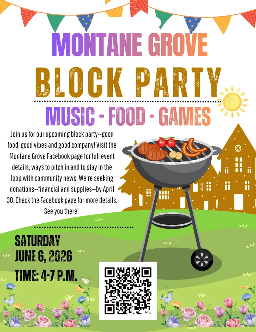 Original Montane Grove Block Party flyer